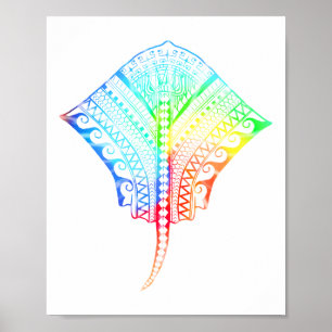 Krawatte Dyed Colors Stingray Poster