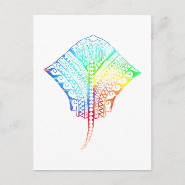 Krawatte Dyed Colors Stingray Postkarte (Vorderseite)