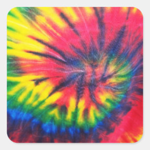 Krawatte Dyed Pattern Quadratischer Aufkleber