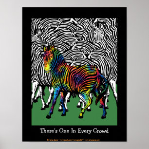 Krawatte-Dyed Zebra Poster