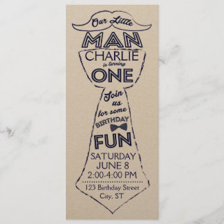 Krawatte/Einladung zum ersten Geburtstag Einladung