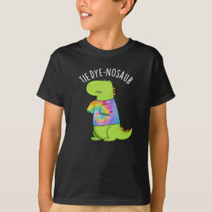 Krawatte-Farbstoff-Nosaur Funny Dinosaur Pun Dark  T-Shirt