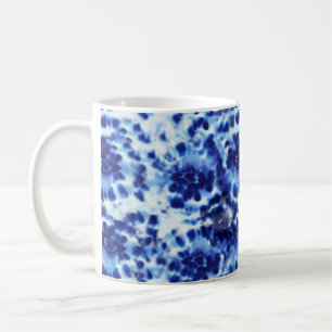 Krawatte-Farbstoff Shibori Marineblau gemusterte T Kaffeetasse