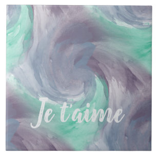 Krawatte-Farbton Lila grünes, farbiges Wasser in L Fliese