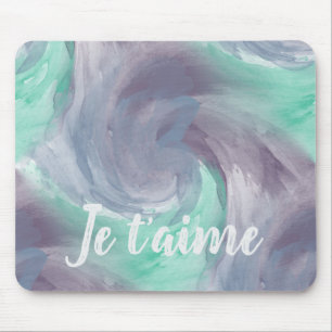 Krawatte-Farbton Lila grünes, farbiges Wasser in L Mousepad