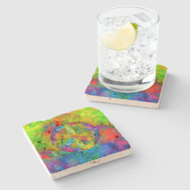 [Krawatte-Färbung] Regenbogenfarben - Symbol für d Steinuntersetzer