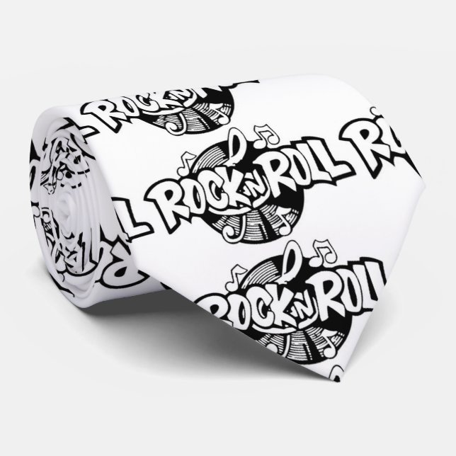 KRAWATTE FÜR IHREN MANN, DER "ROCK AND ROLL" LIEBE (Gerollt)