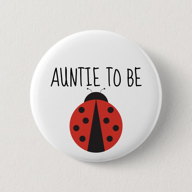 Krawatte für Ladybug Babydusche Button (Vorderseite)