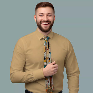 Krawatte für mehrfarbiges geometrisches Muster