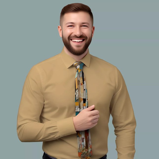 Krawatte für mehrfarbiges geometrisches Muster (Von Creator hochgeladen)