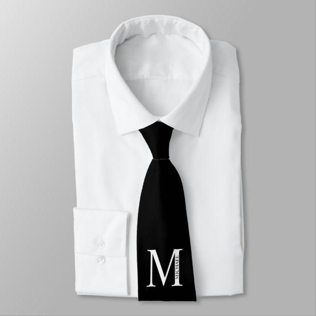 Krawatte für personalisierte Monogramm und Name (Gebunden)