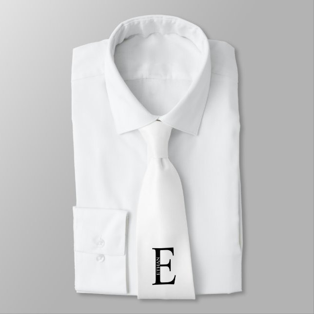 Krawatte für personalisierte Monogramm und Name (Gebunden)