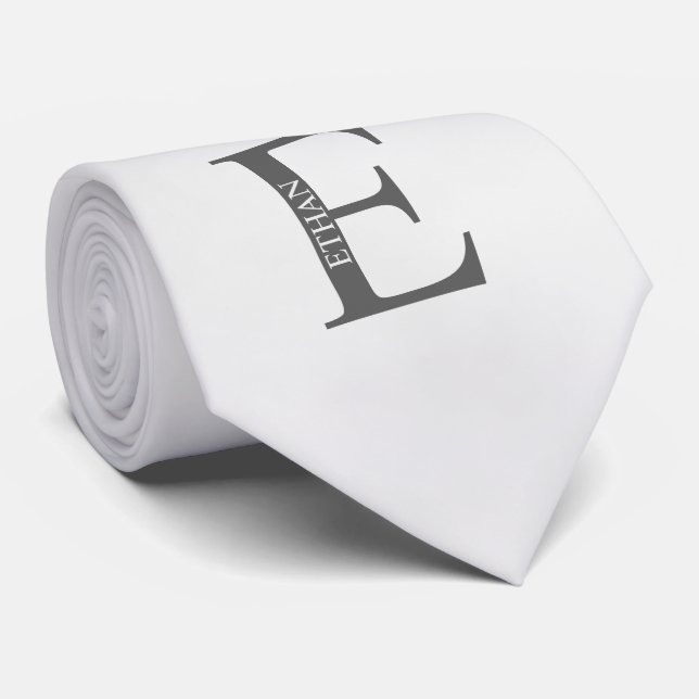 Krawatte für personalisierte Monogramm und Name (Gerollt)