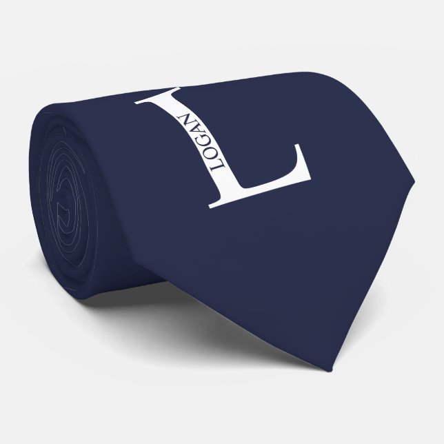 Krawatte für personalisierte Monogramm und Name (Gerollt)