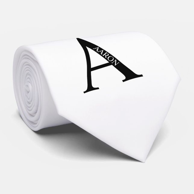 Krawatte für personalisierte Monogramm und Name (Gerollt)