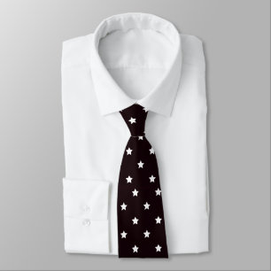 Krawatte für Schwarz-weiße Star Print Mens