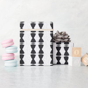 Krawatte für vertikale schwarze Bogen3-Umschläge Geschenkpapier