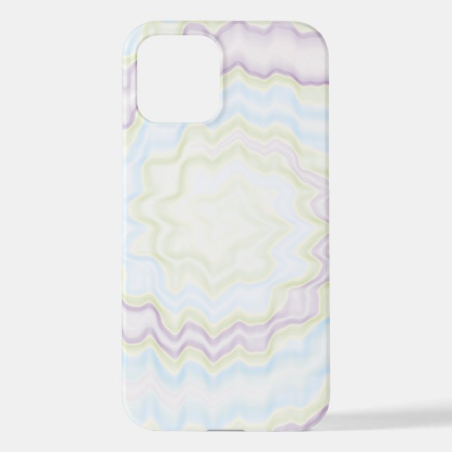 Krawatte gefärbt groovy funky Retro Swirbelfarben  iPhone Hülle (Rückseite)