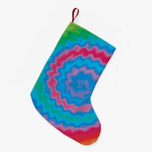 Krawatte gefärbt groovy funky Retro-Swirl-Muster Kleiner Weihnachtsstrumpf