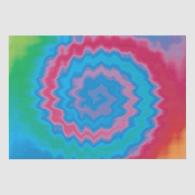 Krawatte gefärbt groovy funky Retrowirl cool Seidenpapier (Vorderseite)