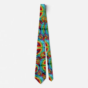 Krawatte gefärbte psychedelische Friedenszeichen