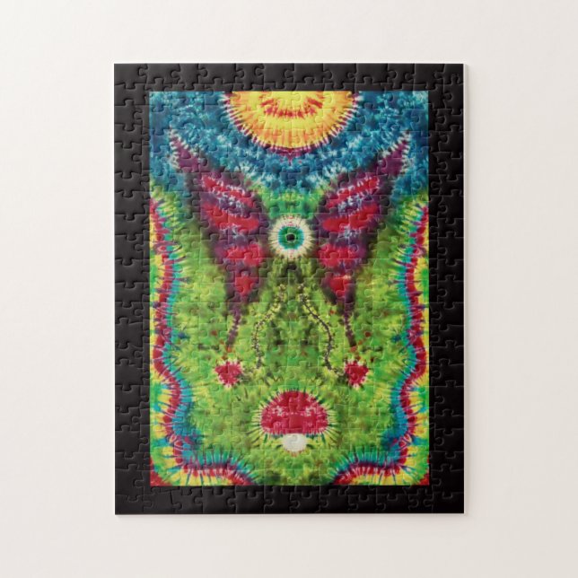 Krawatte gefärbtes "fliegender Augapfel-" Puzzle (Vertikal)