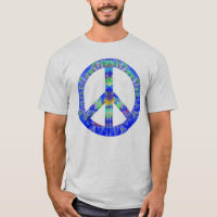 Krawatte gefärbtes Friedenszeichen-Shirt
