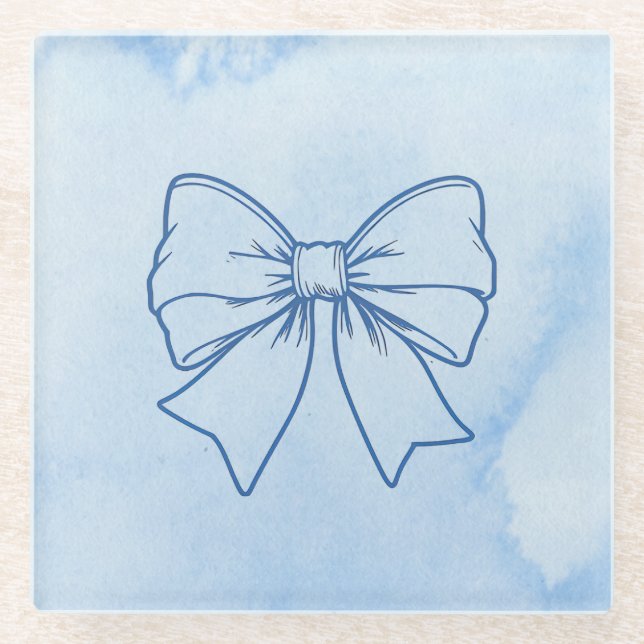 Krawatte Glasuntersetzer (Vorderseite)