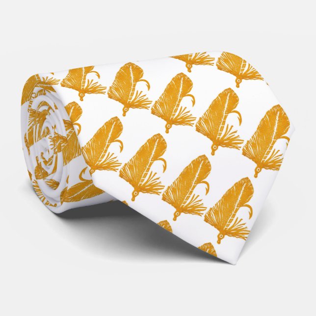 Krawatte "Golden Matuka Streamer" (Gerollt)