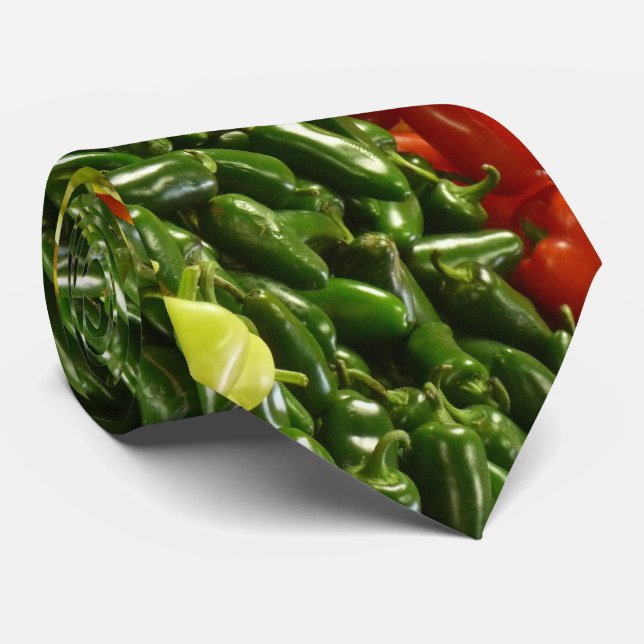 Krawatte, heiße Chilis, Chili Paprikaschoten Krawatte (Gerollt)
