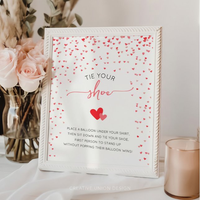 Krawatte Ihr Schuhputzschild Poster (little sweetheart baby shower)