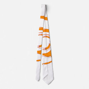 Krawatte mit Big Orange Twirl