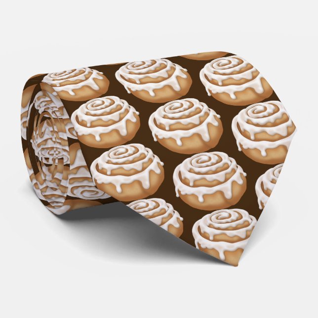 Krawatte mit gefliestem Zimtbufett (Gerollt)