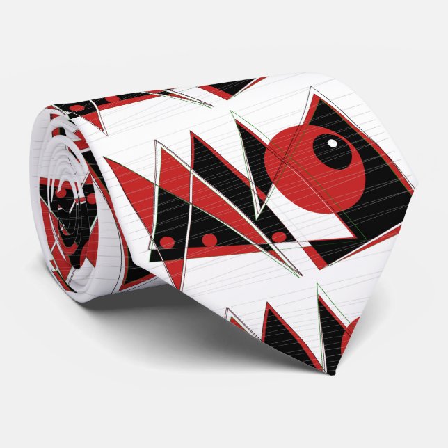 Krawatte mit rotem Auge (Gerollt)