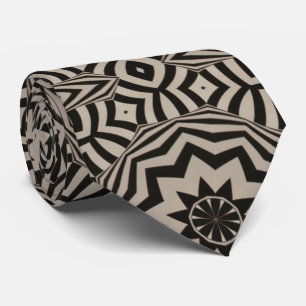 Krawatte Necktie für Schwarz-weiße Grafikart-Deco-