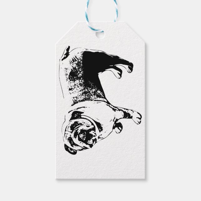 Krawatte-On-Bulldog-Park Geschenkanhänger (Vorderseite)