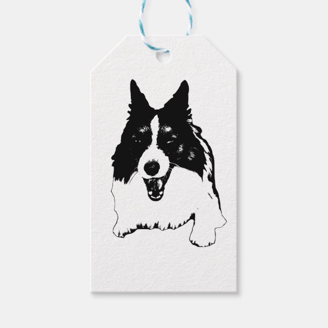 Krawatte On Corgi Spark Geschenkanhänger (Vorderseite)