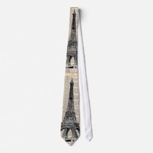 Krawatte, Paris, Vintage, Eiffelturm Krawatte