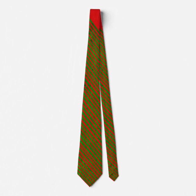 Krawatte Red Green Strip (Vorderseite)