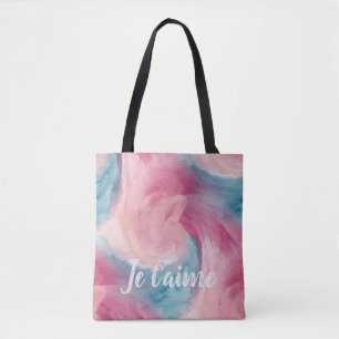 Krawatte rosa und blau-painterly Wasserfarbe in Li