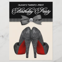 Krawatte Rot und Schwarzer Bow Frauen Geburtstagsp