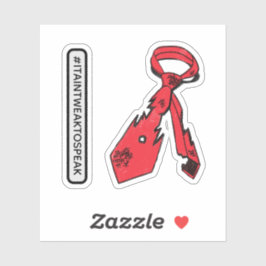 Krawatte "Scuffe and Torn" Aufkleber