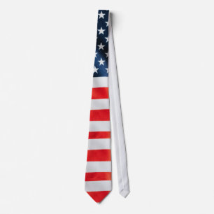Krawatte USA-Flagge Sterne Oben Streifen Patriotis