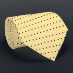 Krawatte von Lemon- und Navy-Polka-Punkten<br><div class="desc">.Lemon und Navy Polka Dots Krawatte</div>