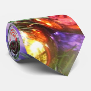 Krawatte - Weihnachtsglühen u. Imitat-Schnee