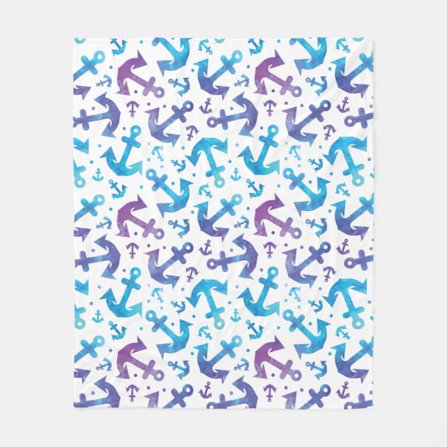 Krawatten-Anker-Muster 2 Fleecedecke (Vorderseite)