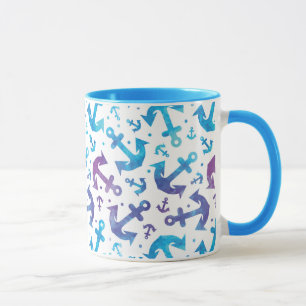 Krawatten-Anker-Muster 2 Tasse