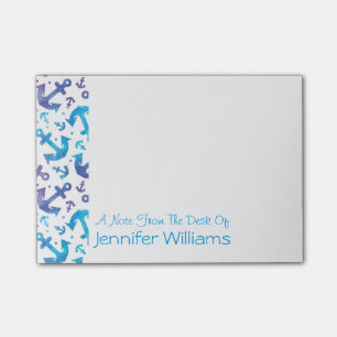 Krawatten-Anker-Muster   addieren Ihren Namen Post-it Klebezettel