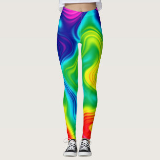 Krawatten-bunte Regenbogen-Leggings Leggings