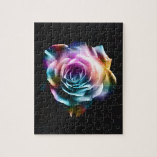 Krawatten-bunte Rose Puzzle